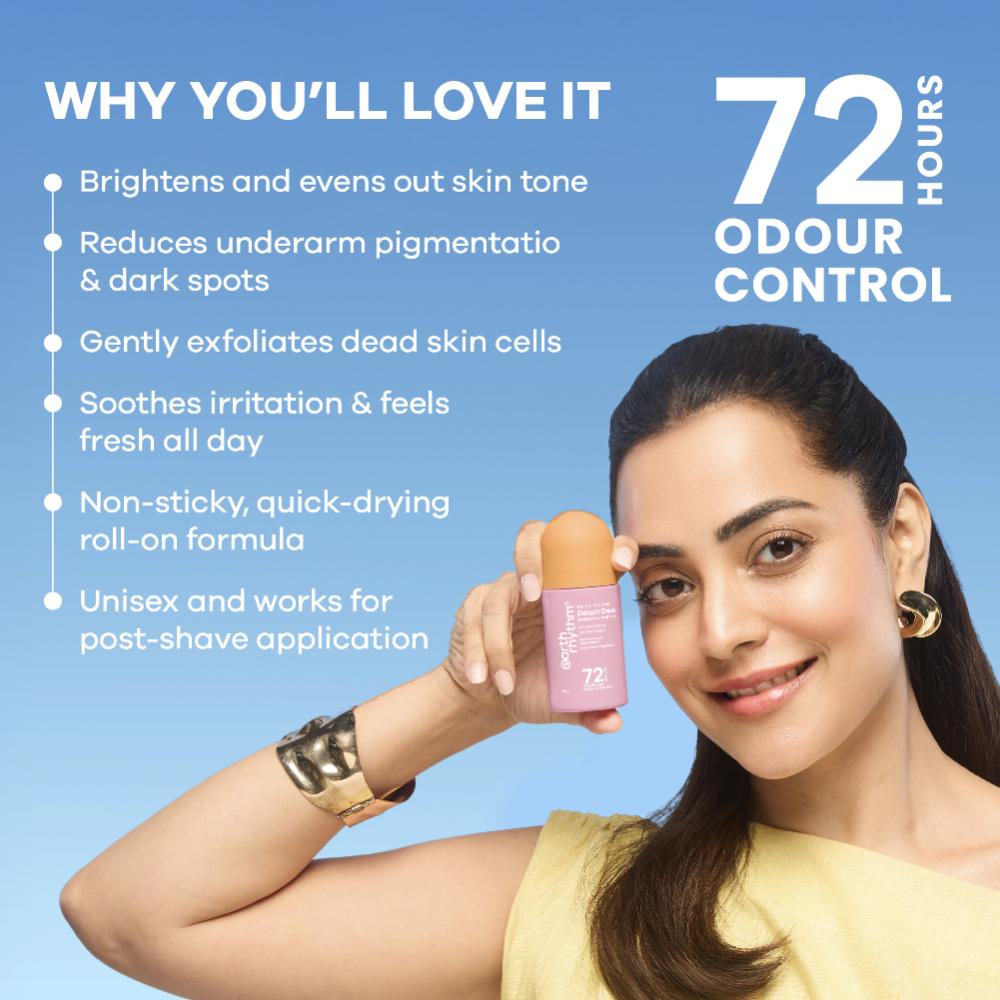 5% AHA Detan Underarm Roll On Reduces Pigmentation Citrus Fresh No Aluminium