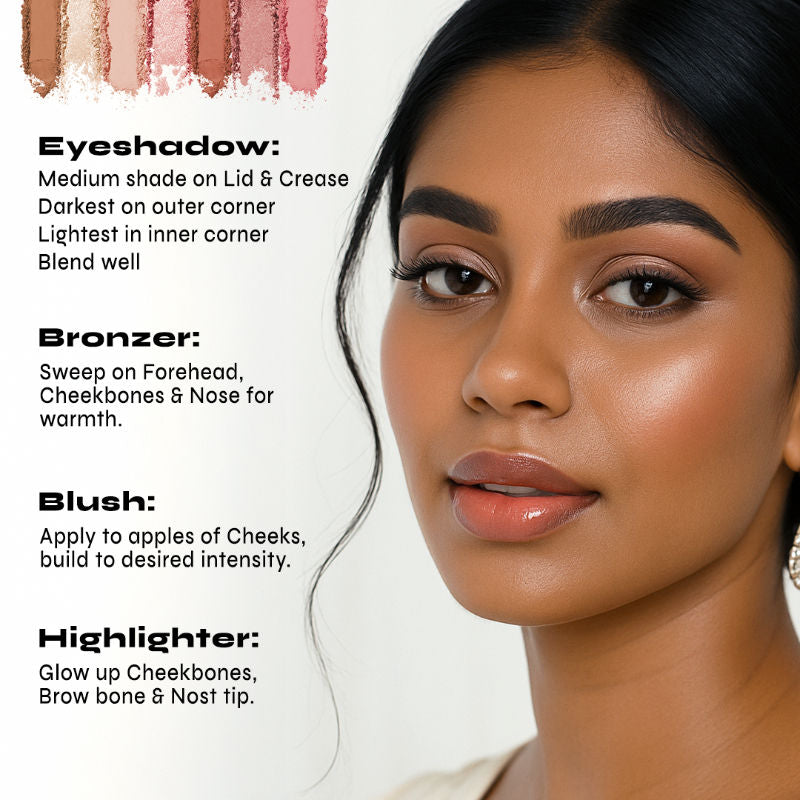All-Inclusive Eye, Cheek & Face Palette-Light to Medium