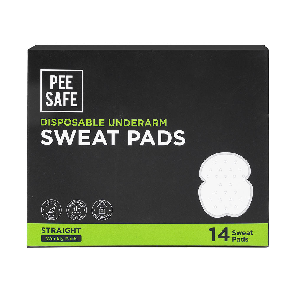 Disposable Underarm Sweat Pads (Straight) For Men & Women - Prevent Stains & Absorb Sweat (14pcs)
