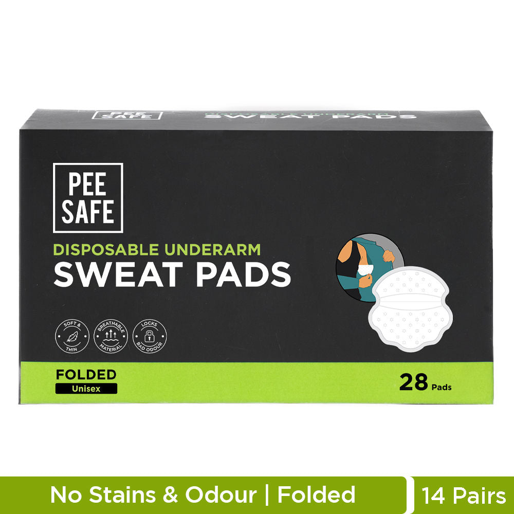 Peesafe Disposable Underarm (Folded) Sweat Pads For Men & Women - Prevent Stains & Absorb Sweat