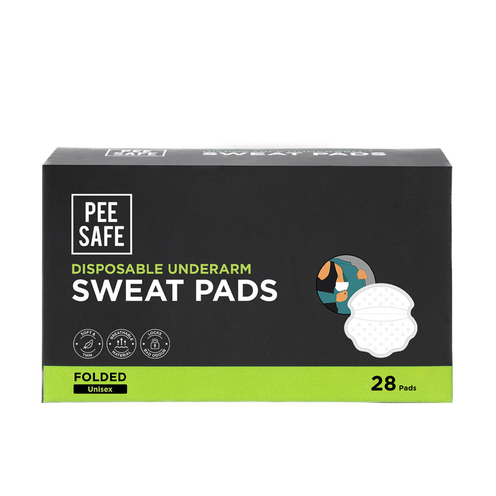 Peesafe Disposable Underarm (Folded) Sweat Pads For Men & Women - Prevent Stains & Absorb Sweat