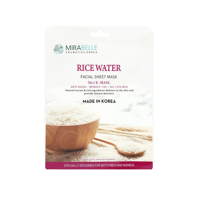 Rice Water Facial Sheet Mask For Anti - Acne