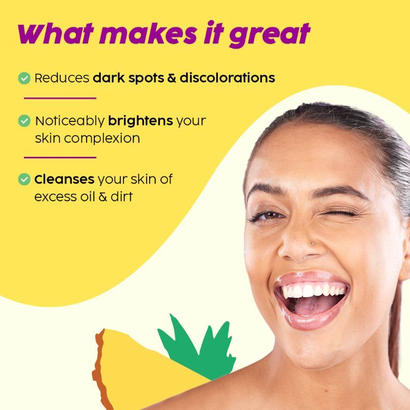 5% Pineapple Foaming Facewash For Depigmentation, For Skin Brightening & Even Toned Complexion