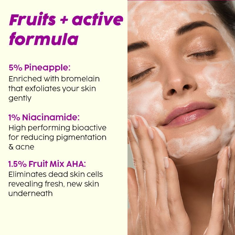 5% Pineapple Foaming Facewash For Depigmentation, For Skin Brightening & Even Toned Complexion