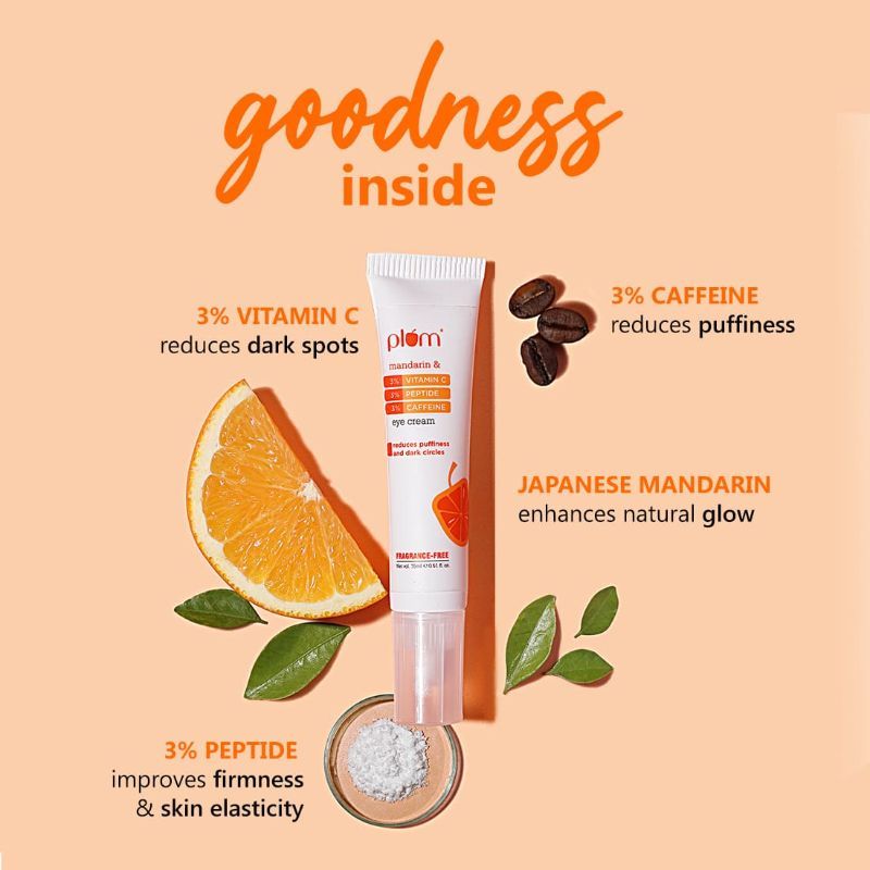 3% Vitamin C 3% Peptide & 3% Caffeine Under Eye Cream With Mandarin
