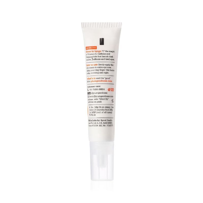 3% Vitamin C 3% Peptide & 3% Caffeine Under Eye Cream With Mandarin