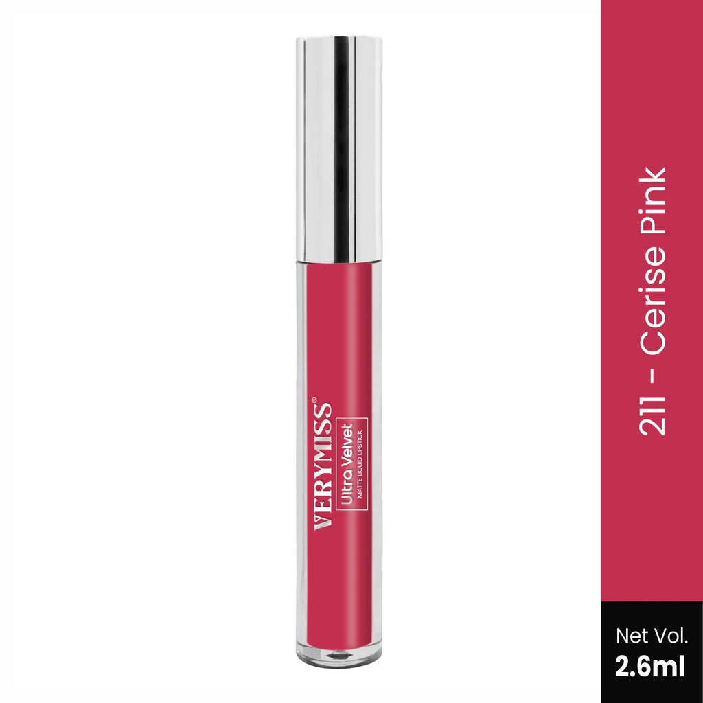 Ultra Velvet Matte Liquid Lipstick - 211 Cerise Pink