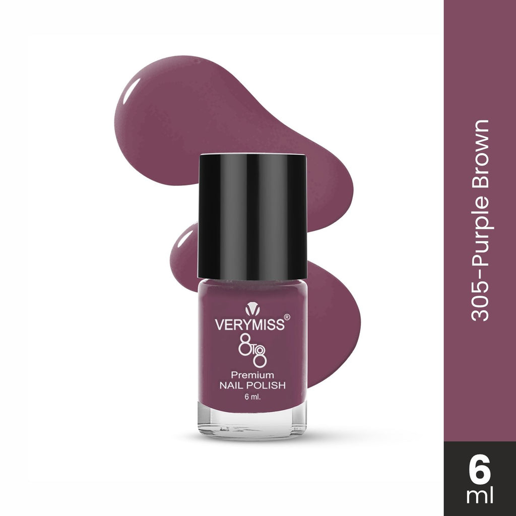 Premium Nail Polish - 305 Purple Brown