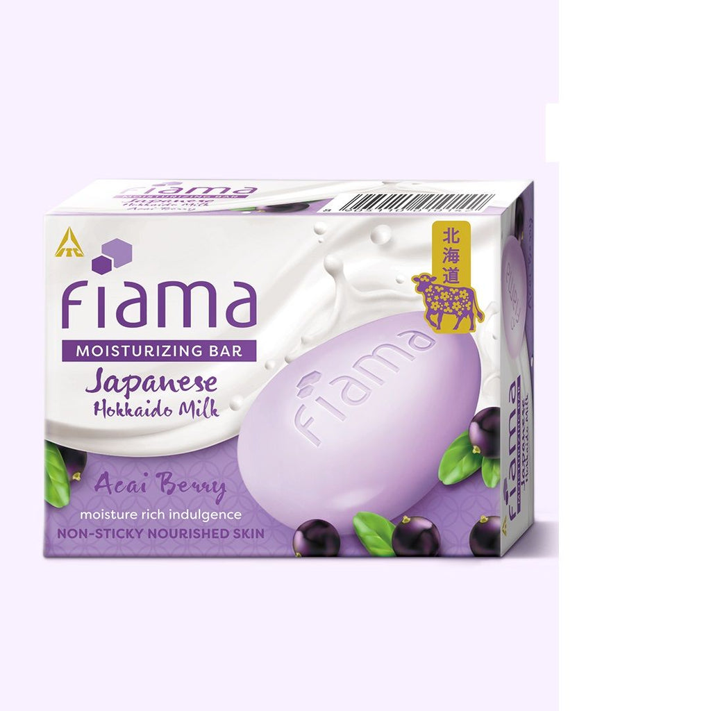 Skin Barrier Strengthening Moisturizing Soap Bar Japanese Hokkaido Milk, Acai Berry