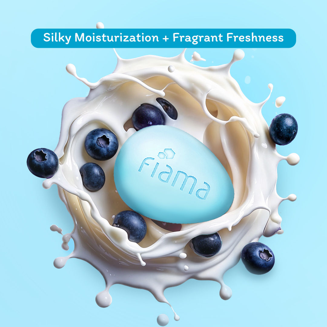 Skin Barrier Strengthening Moisturizing Soap Bar Japanese Hokkaido Milk, Blueberry