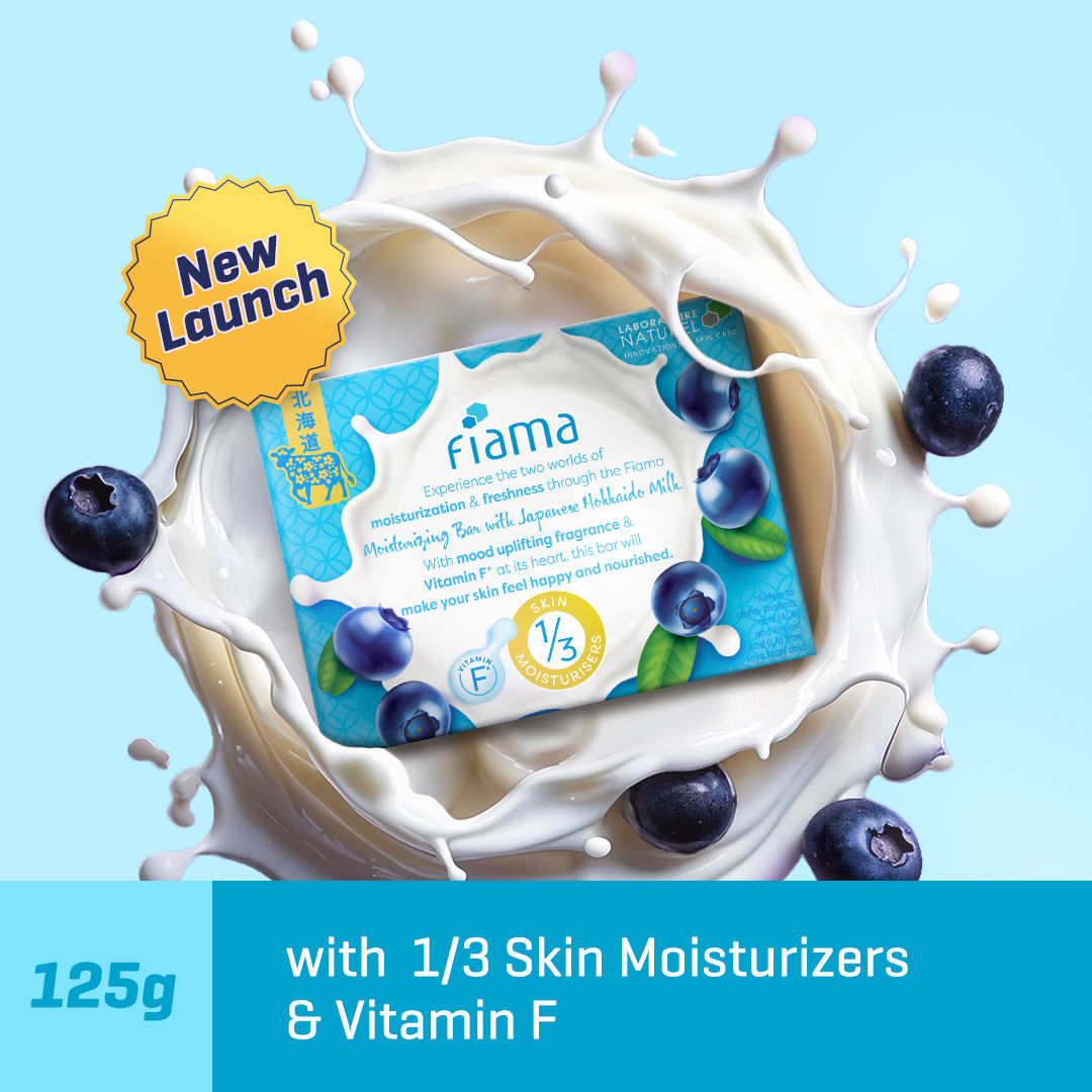Skin Barrier Strengthening Moisturizing Soap Bar Japanese Hokkaido Milk, Blueberry