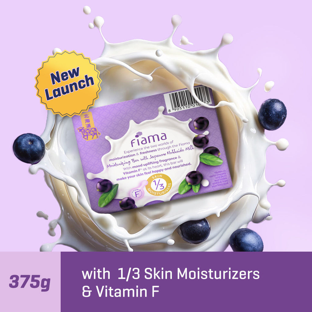 Skin Barrier Strengthening Moisturizing Soap Bar Japanese Hokkaido Milk, Acai Berry