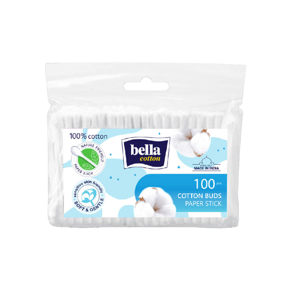 Cotton Buds with Paper Stick, Soft and Gentle, 100% Cotton, Nature Friendly