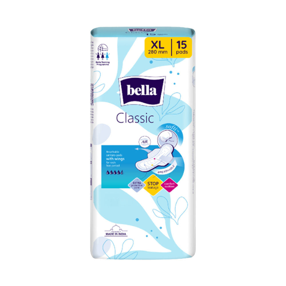 Classic Softi Breathable Sanitary XL Pads With Wings, Heavy Flow