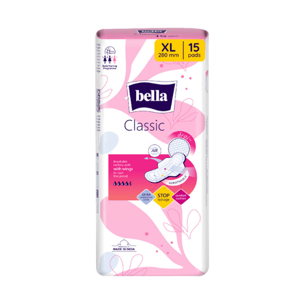 Classic Drai Breathable Sanitary Pads With Wings, Heavy Flow XL