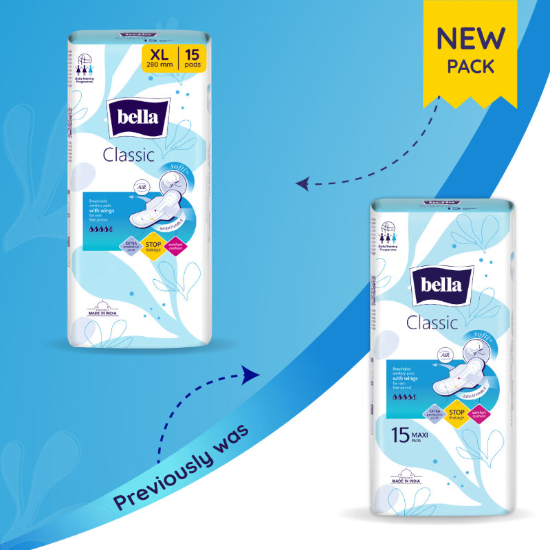 Classic Maxi Softi Sanitary XL Pads, High Absorption & Breathable With Wings