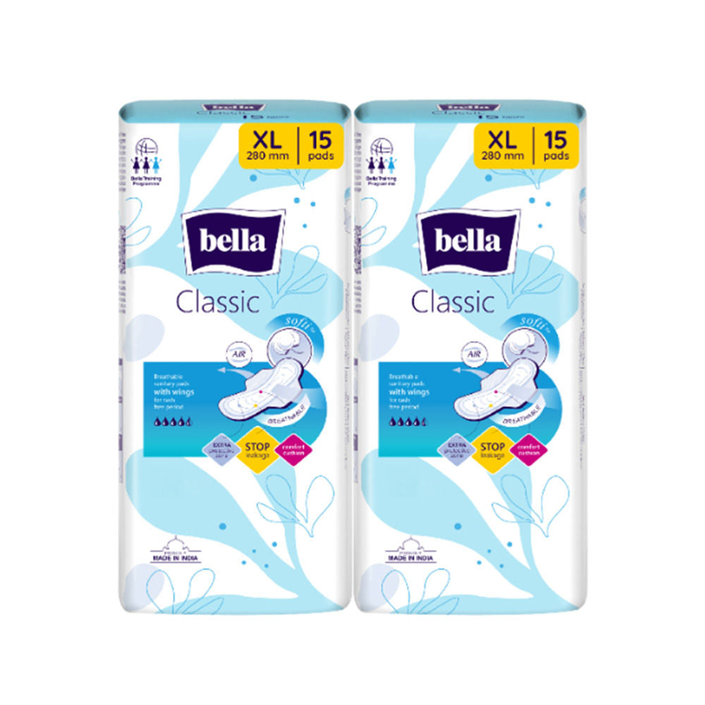 Classic Maxi Softi Sanitary XL Pads, High Absorption & Breathable With Wings