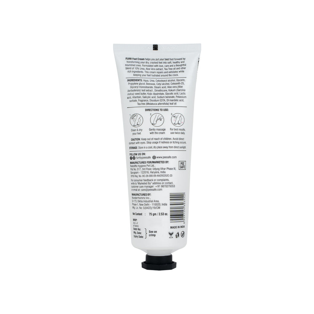 10% Urea Natural AHAs Foot Cream - 1% Salicylic Acid Shea Butter Tea Tree Oil Aloevera Extract