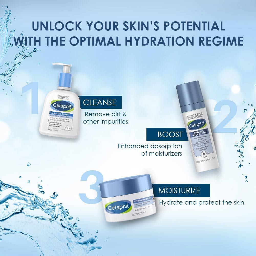 Optimal Hydration Night Cream, Lightweight, Skin Barrier Protection with Hyaluronic Acid