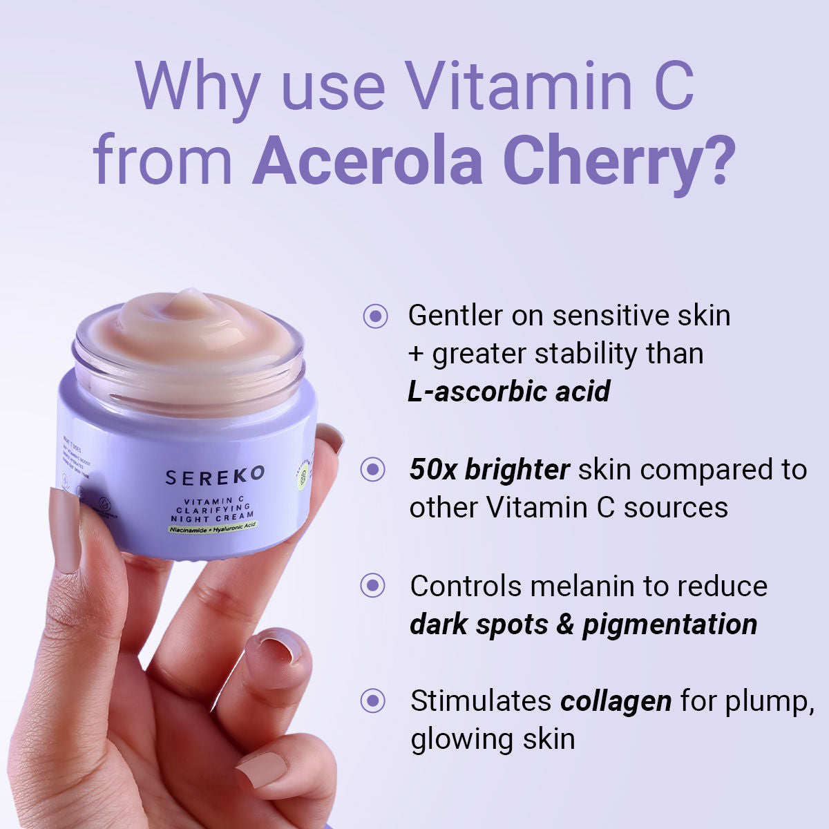 Vit C Night Cream with Niacinamide for Tan Removal & Pigmentation