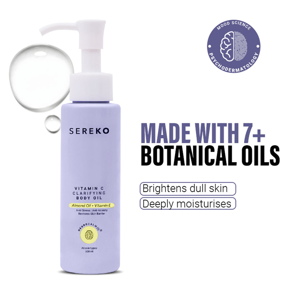 Vit C Brightening Body Oil for Glowing Skin-Intense Moisture, Non-Greasy