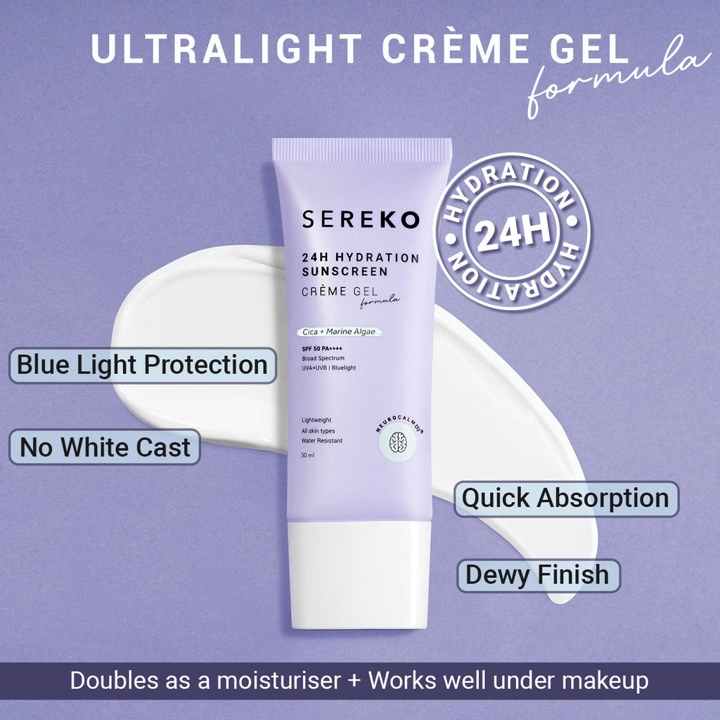 Spf 50 Pa++++ Face Sunscreen Lightweight, No White Cast, Water Resistant With Cica