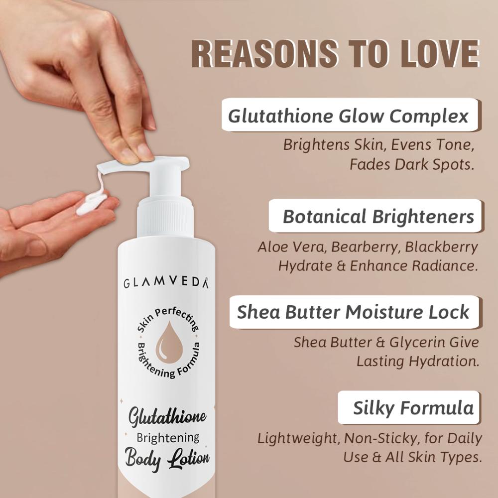 Glutathione Body Lotion Skin Brightening, Spot Fading And Deep Moisturizing Daily Formula