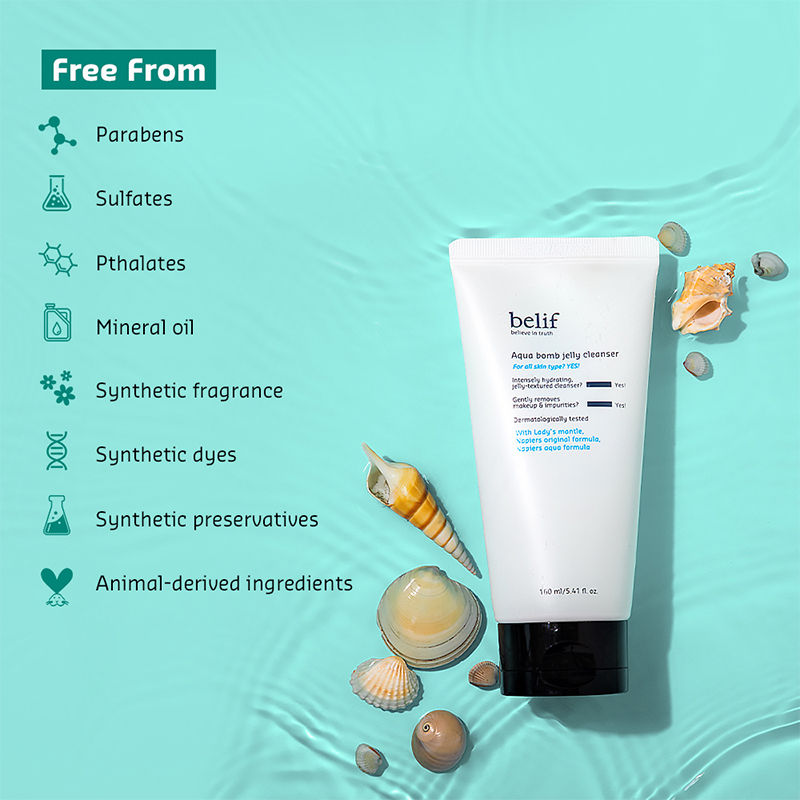 Aqua Bomb Jelly Cleanser - Hydrating Vegan Korean Gentle Face Wash & & Makeup Remover