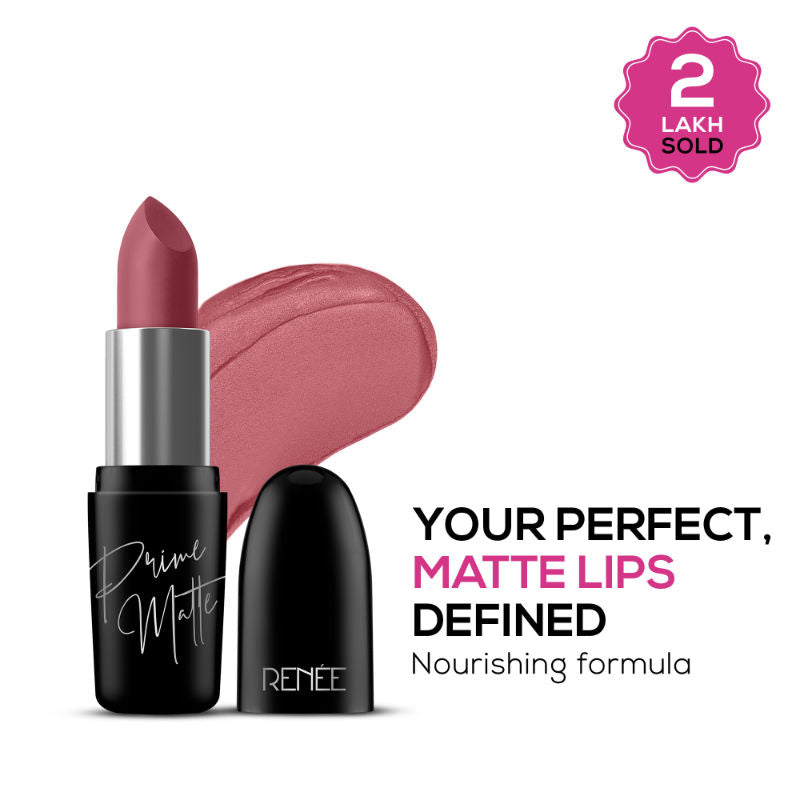 Renee Prime Matte Lipstick, Lightweight & Long-Lasting, Vitamin E Infused
