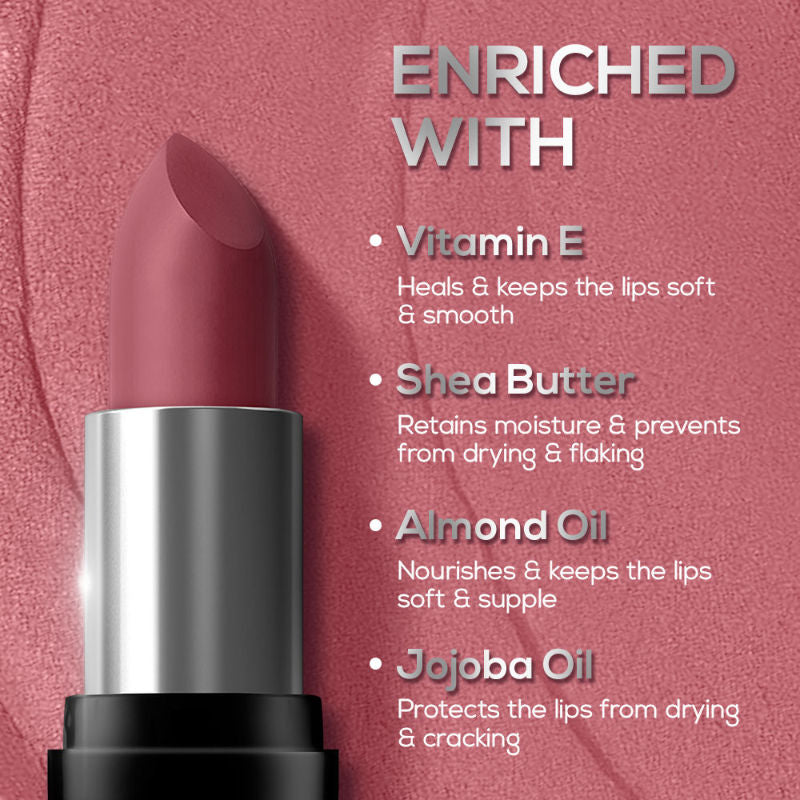 Renee Prime Matte Lipstick, Lightweight & Long-Lasting, Vitamin E Infused