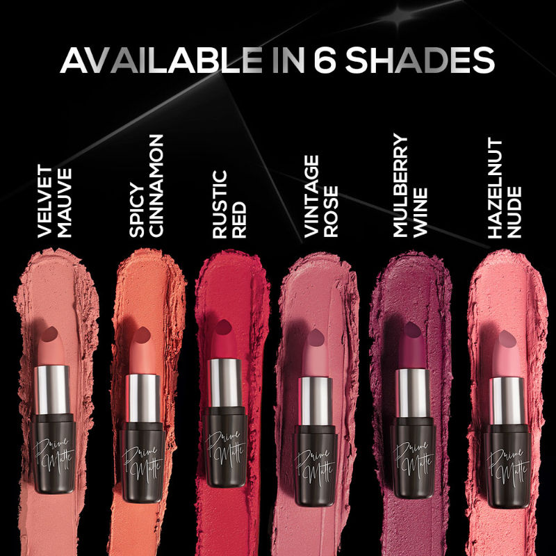 Renee Prime Matte Lipstick, Lightweight & Long-Lasting, Vitamin E Infused