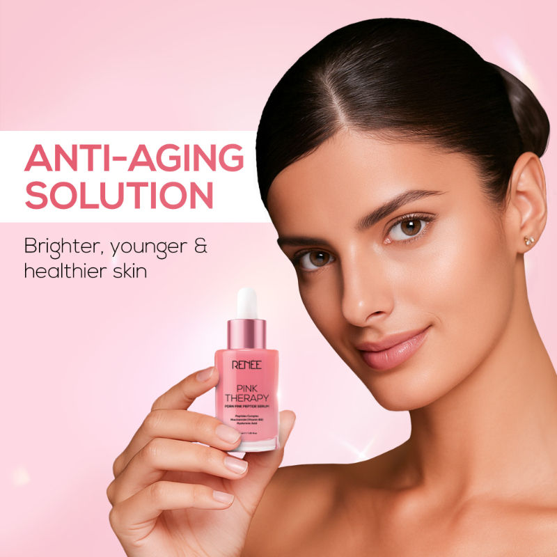 RENEE Pink Therapy PDRN Pink Peptide Serum For Radiant Skin, Hydrating, Hyaluronic Acid Infused