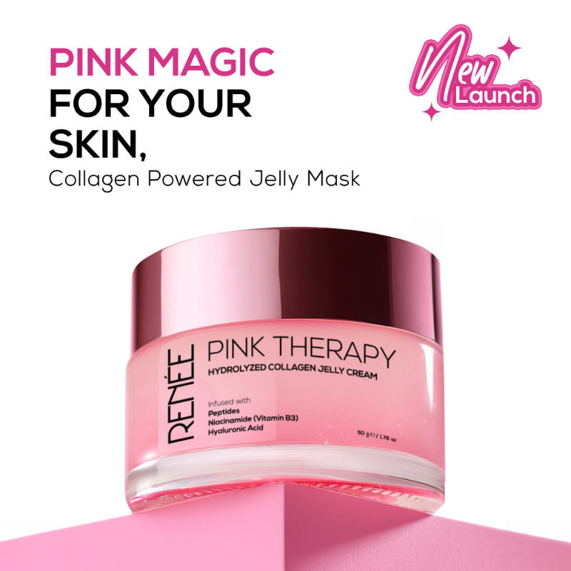 RENEE Pink Therapy Hydrolyzed Collagen Overnight Sleeping Jelly Mask for Antiaging & Hydrated Skin