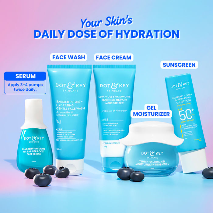 Blueberry Hydrate 12% Barrier Boost Serum, With 7 Ceramides, Heals Dry, Damaged Skin
