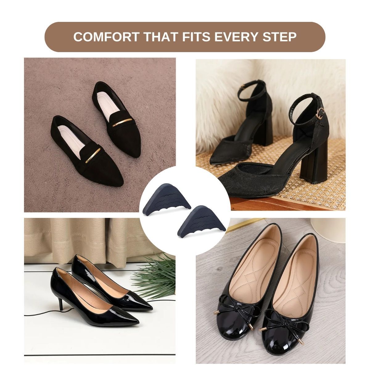 Shoe Fillers 1 Pair Triangular Toe Liner Cushions Shoe Bite Protector Pad Foam Inserts