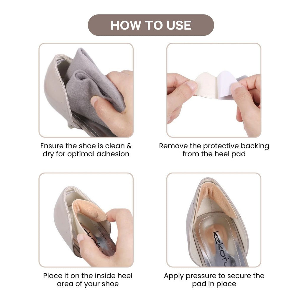 Heel Liners 1 Pair Self Adhesive Shoe Bite Protector Foam Pads Inserts - Cushion Strip