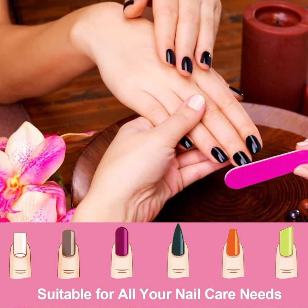 Mini Nail Filer Colourful Double Sided Emery Boards For Manicure & Pedicure