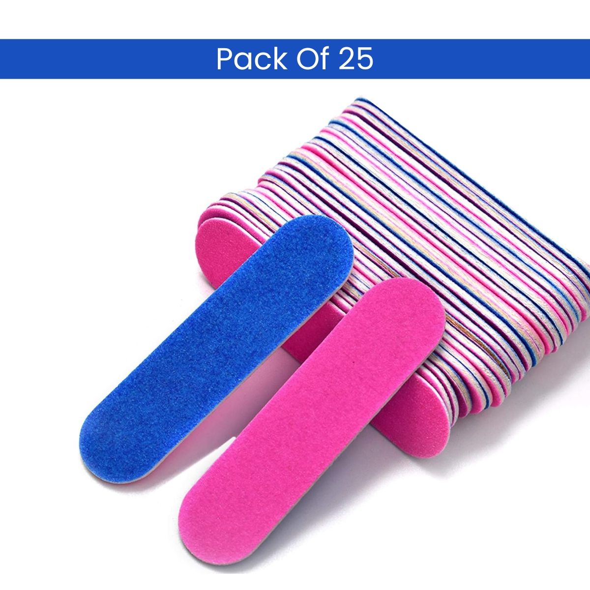 Mini Nail Filer Colourful Double Sided Emery Boards For Manicure & Pedicure - 25g