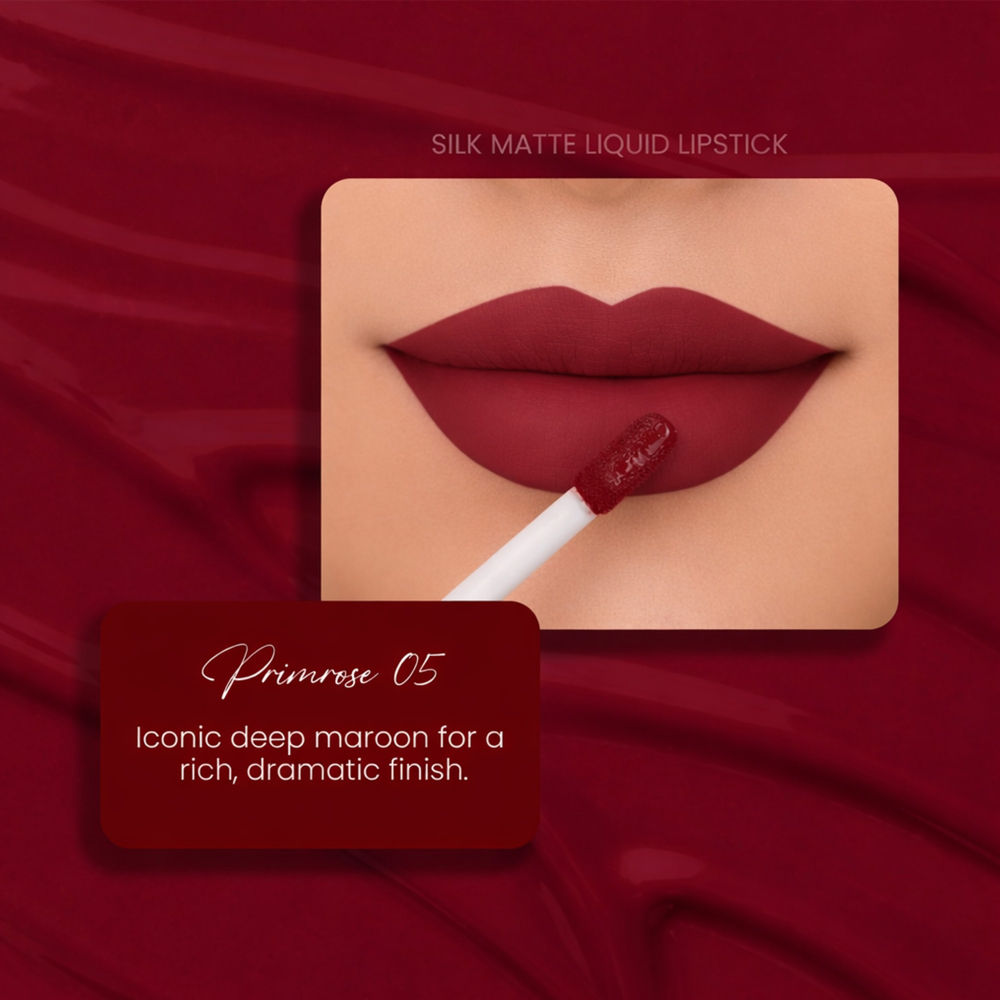 Silk Matte Liquid Lipstick, Long Lasting & Transfer-Proof