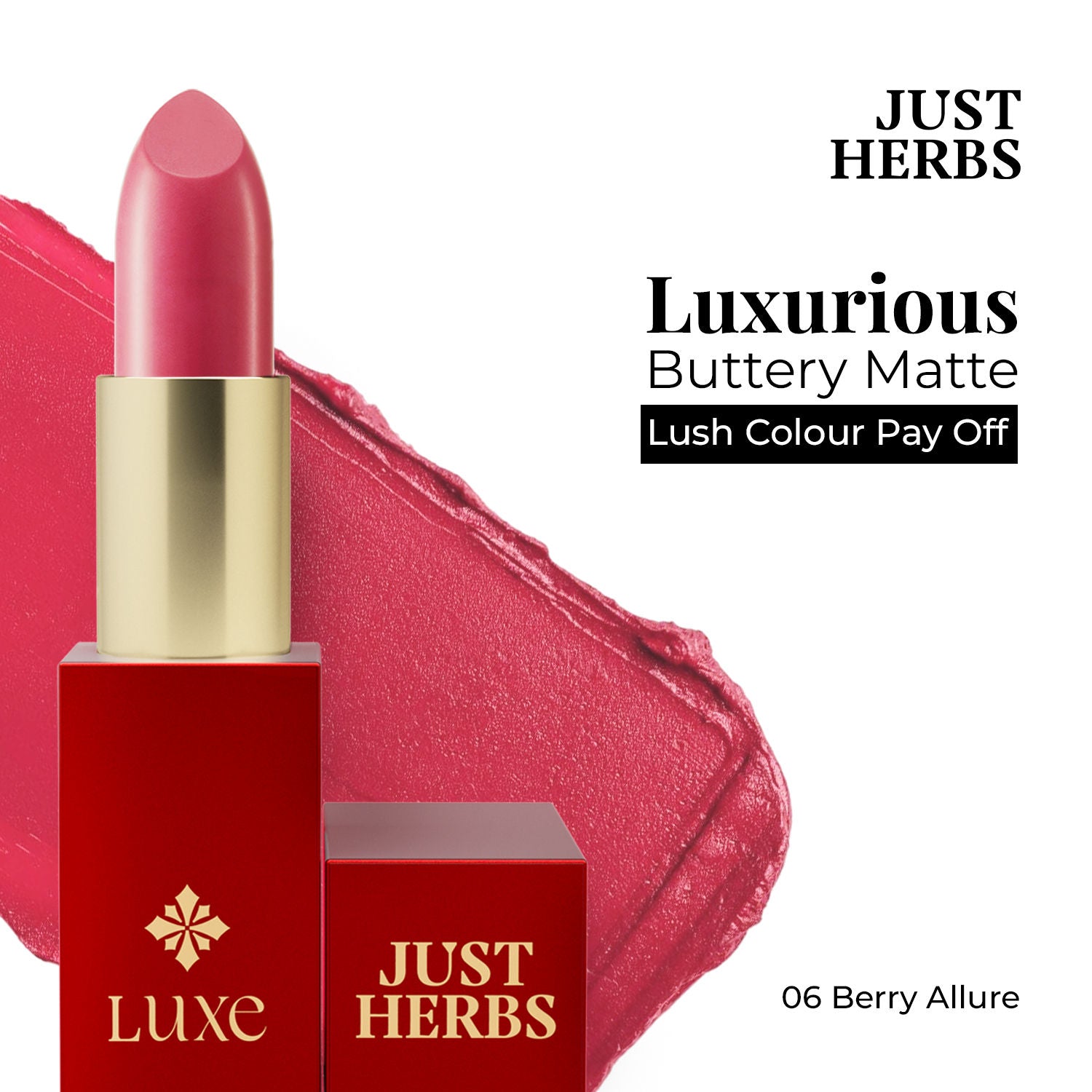 Luxe Satin Melt High Shine Lipstick - 06 Berry Allure