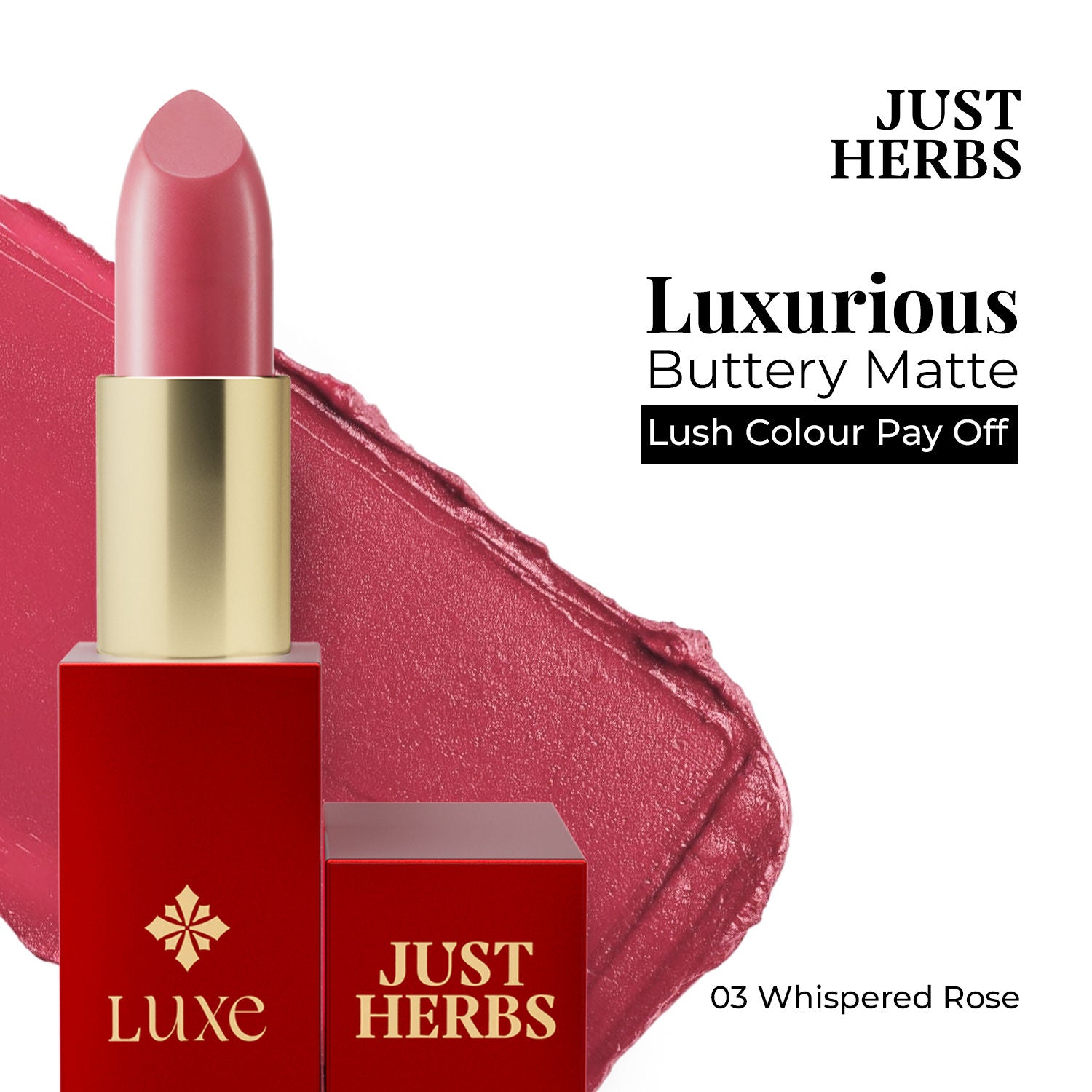 Luxe Satin Melt High Shine Lipstick - 03 Whispered Rose
