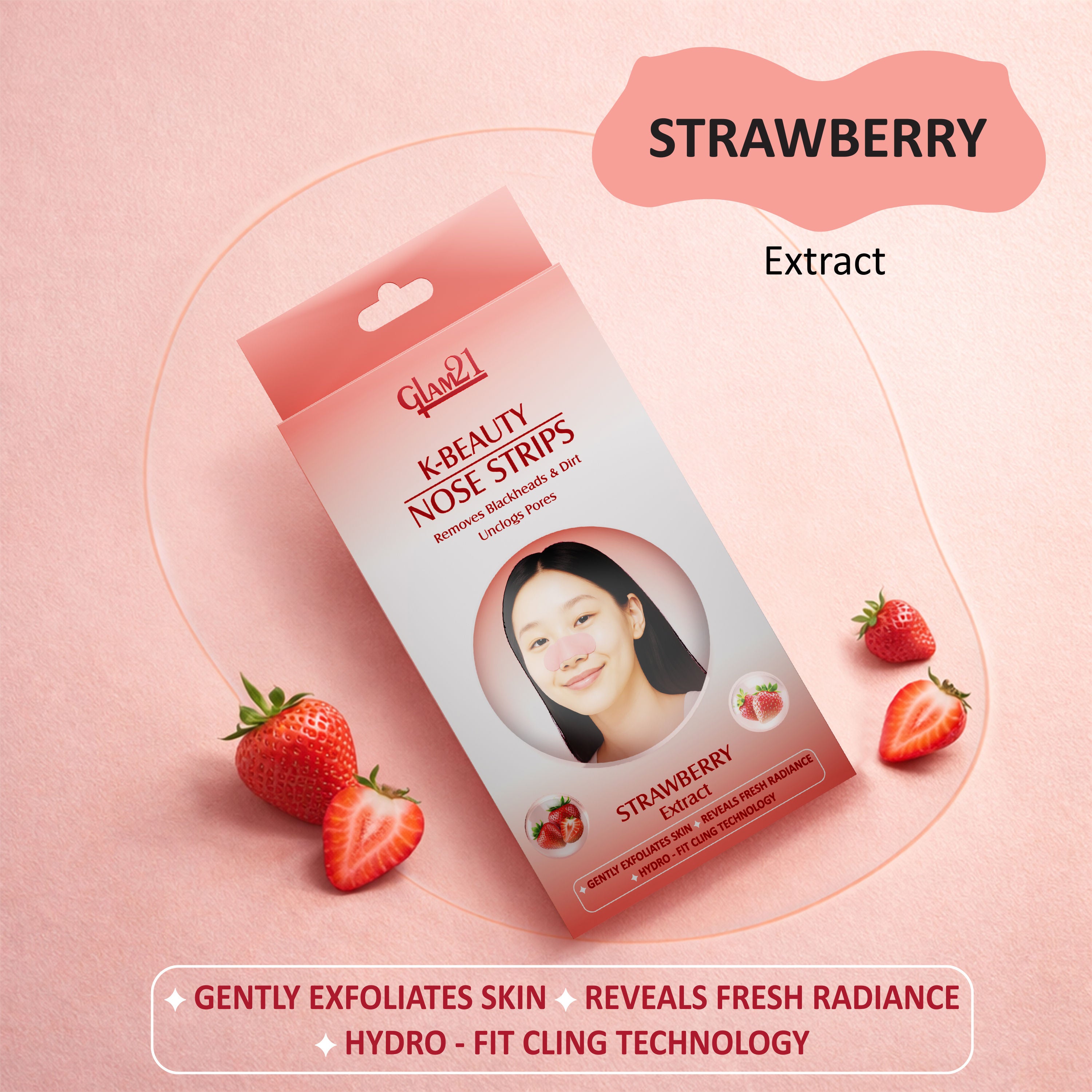 K-Beauty Nose Strips - Strawberry