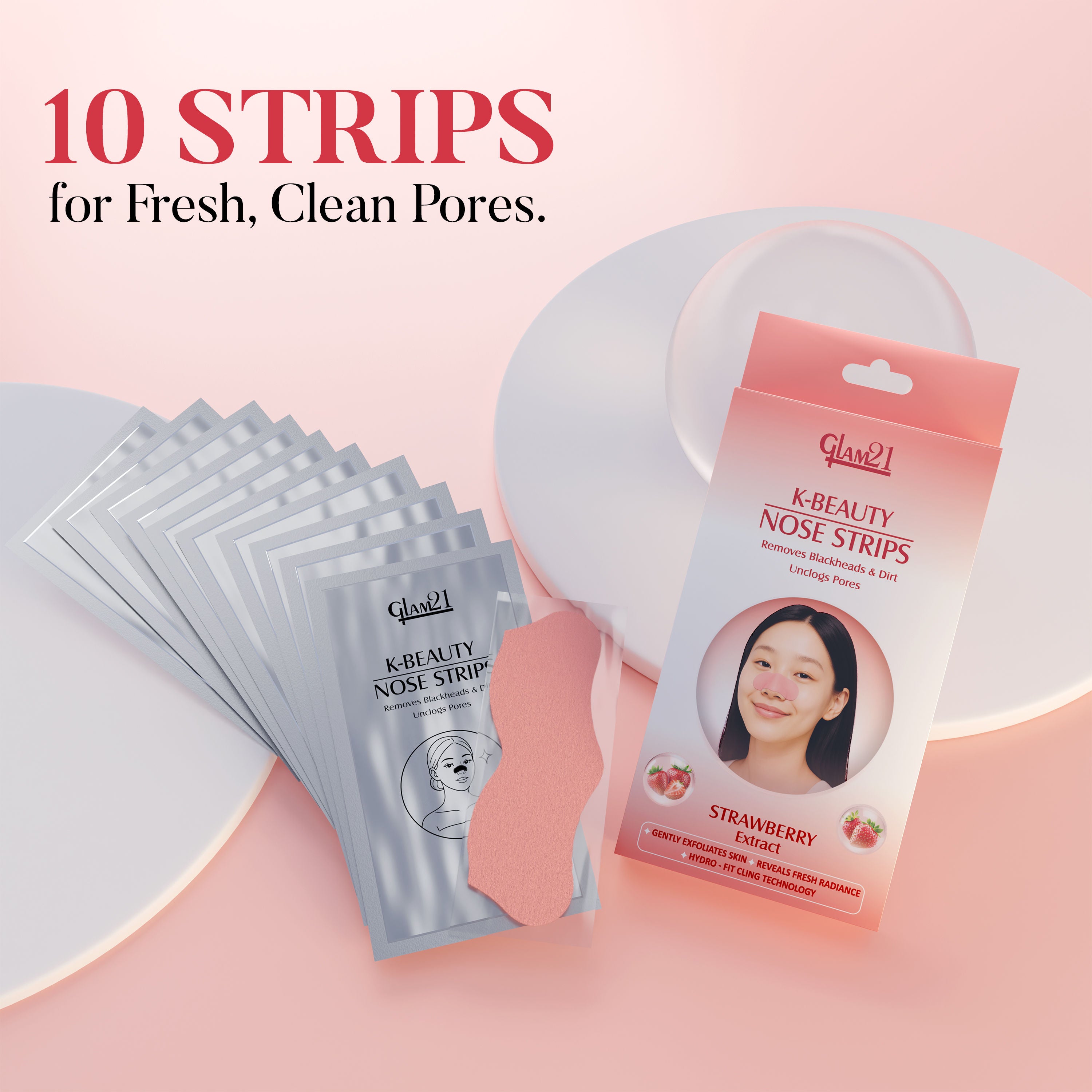 K-Beauty Nose Strips - Strawberry