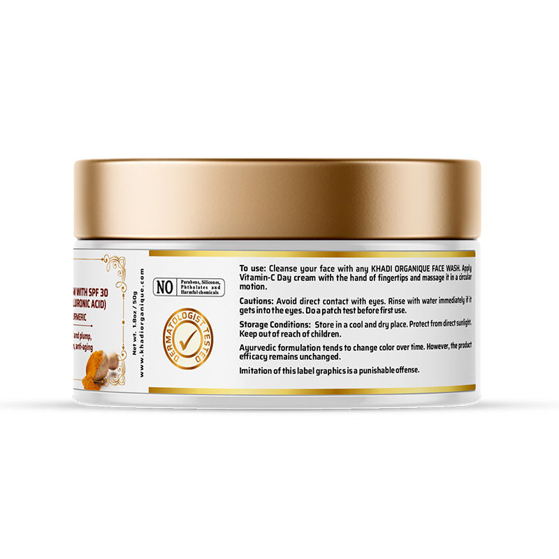 Vitamin C Day Cream with SPF 30 Sun Protection for Oily & Dry Skin