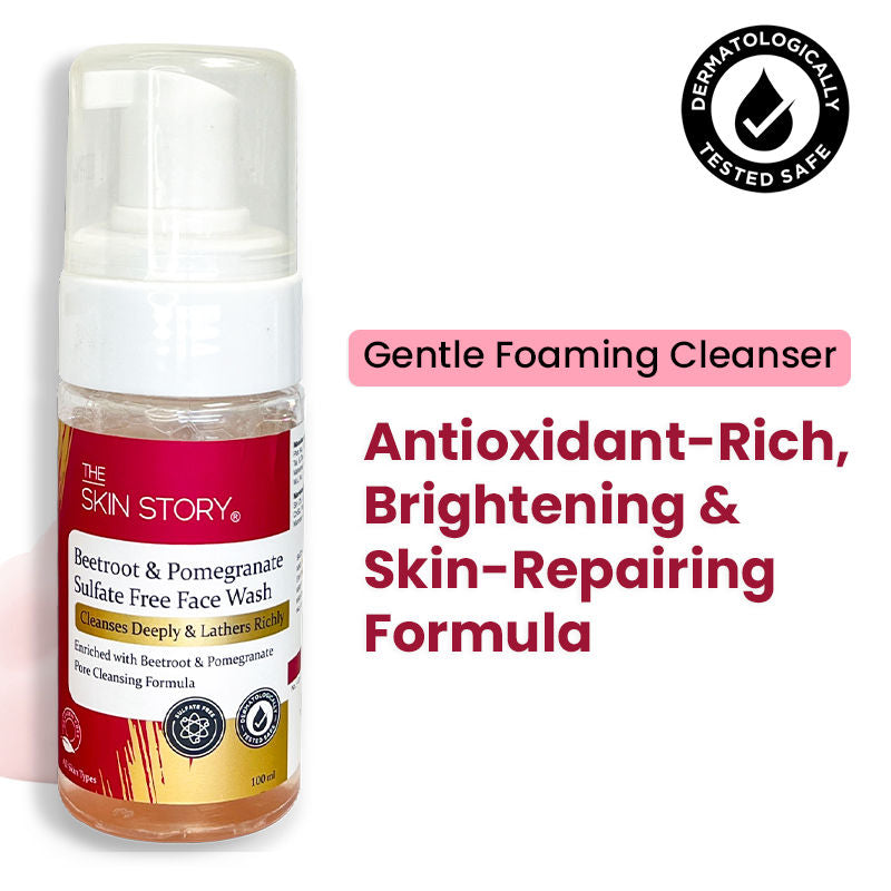 Beetroot Glow Foaming Face Wash For Dark Spots Anti-Aging Cleanses Pore Sulphate Free