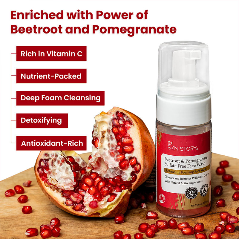 Beetroot Glow Foaming Face Wash For Dark Spots Anti-Aging Cleanses Pore Sulphate Free