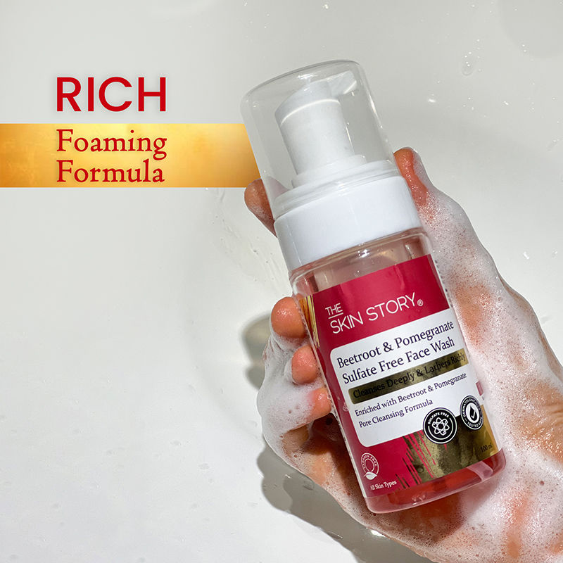 Beetroot Glow Foaming Face Wash For Dark Spots Anti-Aging Cleanses Pore Sulphate Free