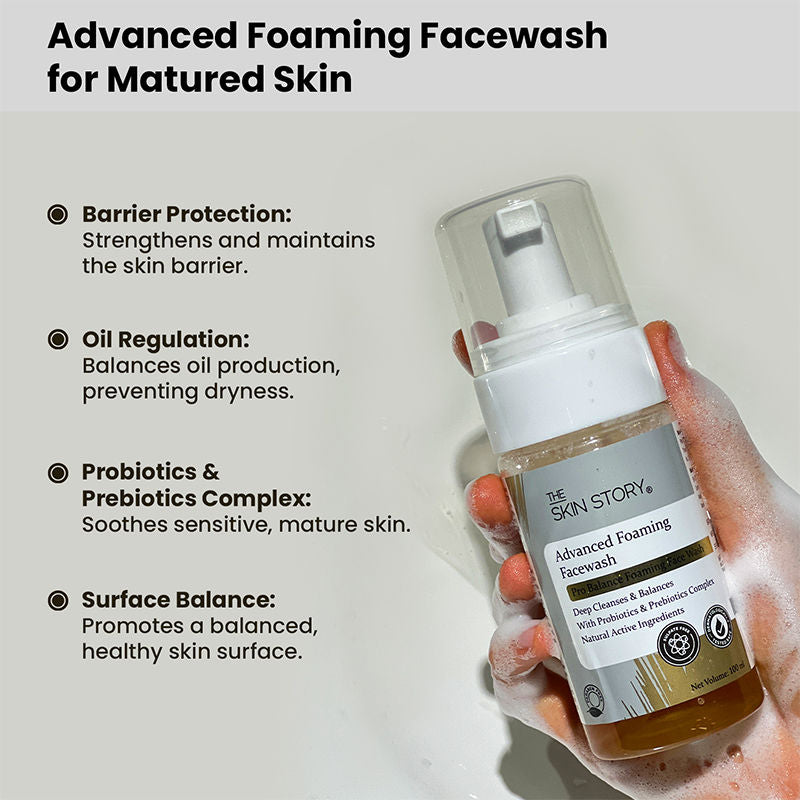 Sulphate Free Foaming Face Wash For Oil Control Skin Barrier Protection Hydrated Skin