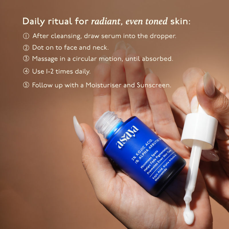 2% Kojic Acid + 1% Alpha Arbutin Face Serum for Brightening, Even Tone & Pigmentation