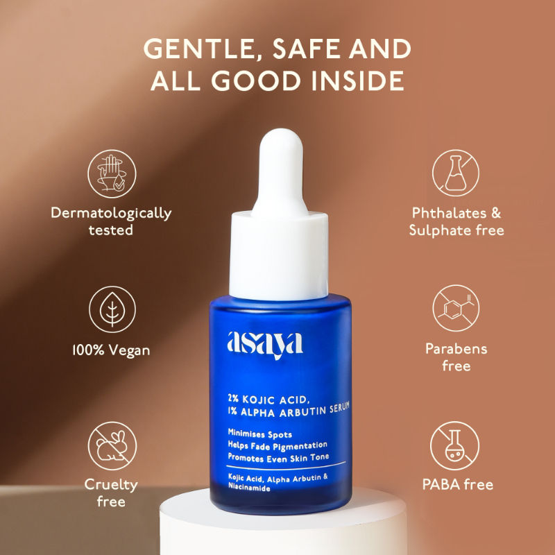 2% Kojic Acid + 1% Alpha Arbutin Face Serum for Brightening, Even Tone & Pigmentation